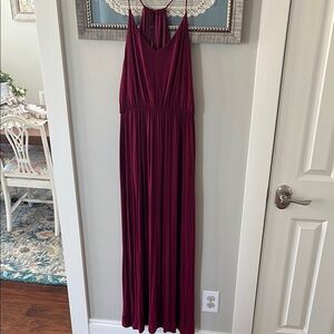 LOFT Burgundy Maxi Dress